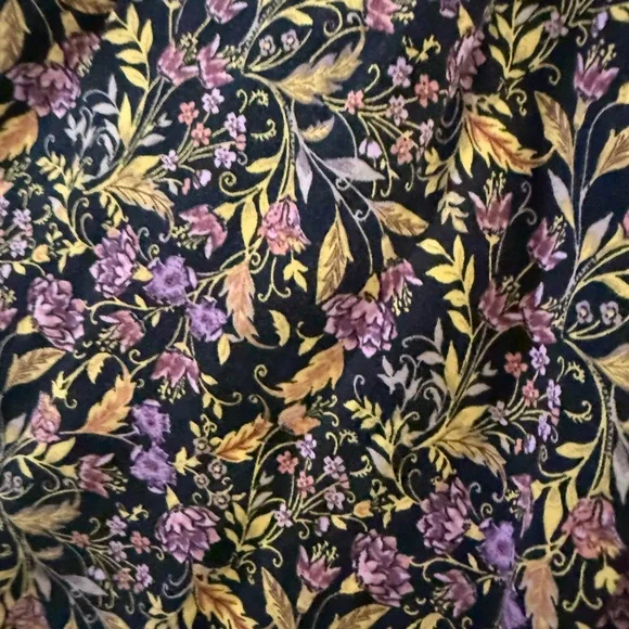 Torrid Black, Orange, & Purple V-Neck Cuffed Sleeve Dress - Picture 3 of 3